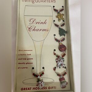 Drink charms Livingquarters Drink‎ Wine Charms 6 pc New Cocktails Christmas